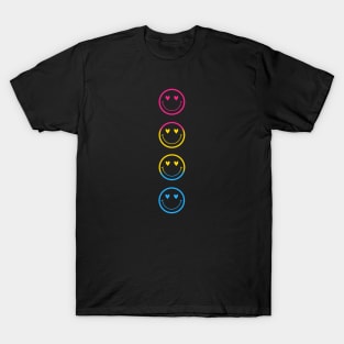 Pansexual Pride Flag SMiley T-Shirt